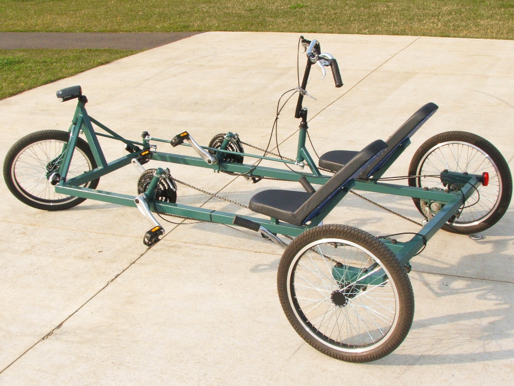 Sociable Tandem Trike - independant dual transmission